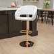 preview thumbnail 163 of 178, Vinyl Adjustable Height Barstool with Rounded Mid-Back White