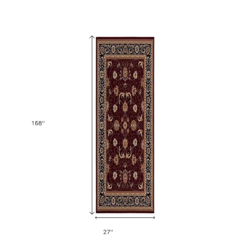 HomeRoots Oriental Persian Runner Area Rug - 14' Runner