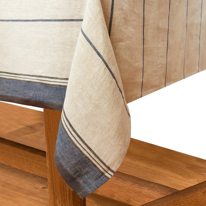 Caravan Eze Tablecloth - Ivory/Blue - 60" x 60"