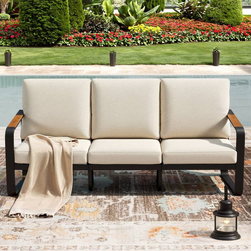 Outdoor Patio Conversation Chair, Loveseat, Sofa with Removable Cushions