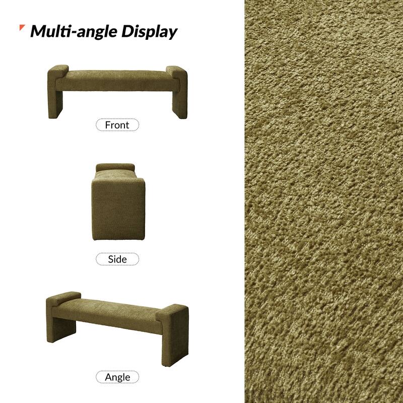HULALA HOME Roland Modern 58.5''W Upholstered Bedroom Bench