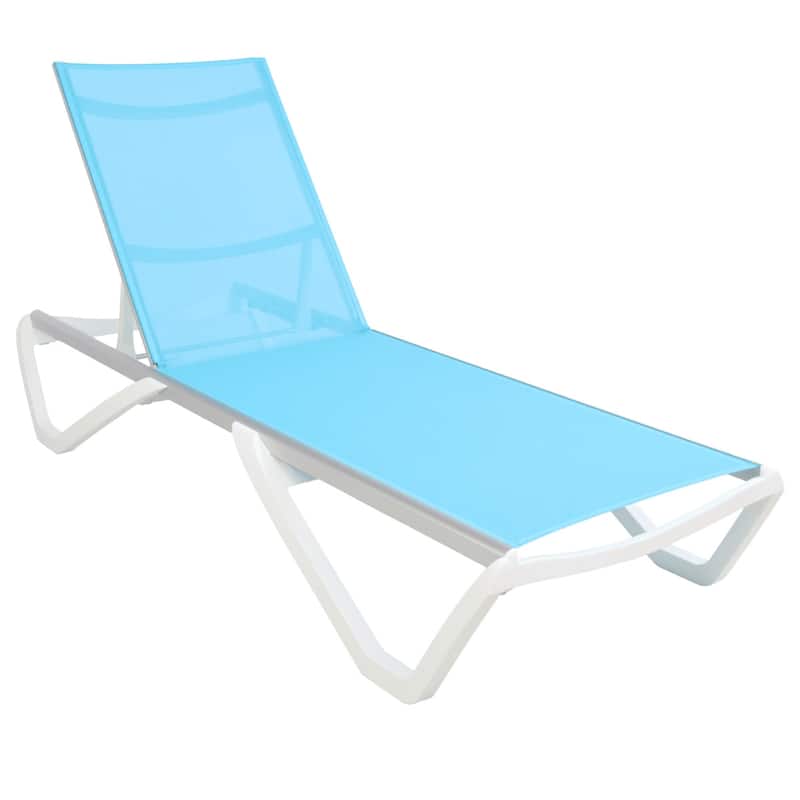 Furnish Theory Seabreeze Deck Patio Sunloungers Lounge Chairs Outdoor Chaise Lounges (Various Frame & Mesh Colors; Set of 2)