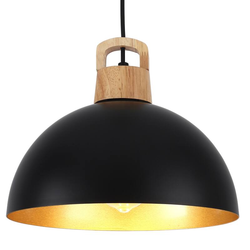 1-Light Pendant Light with Dome Shape, Classic Semi Flush Mount Chandelier for Dining Room Living Room Bedroom Kitchen