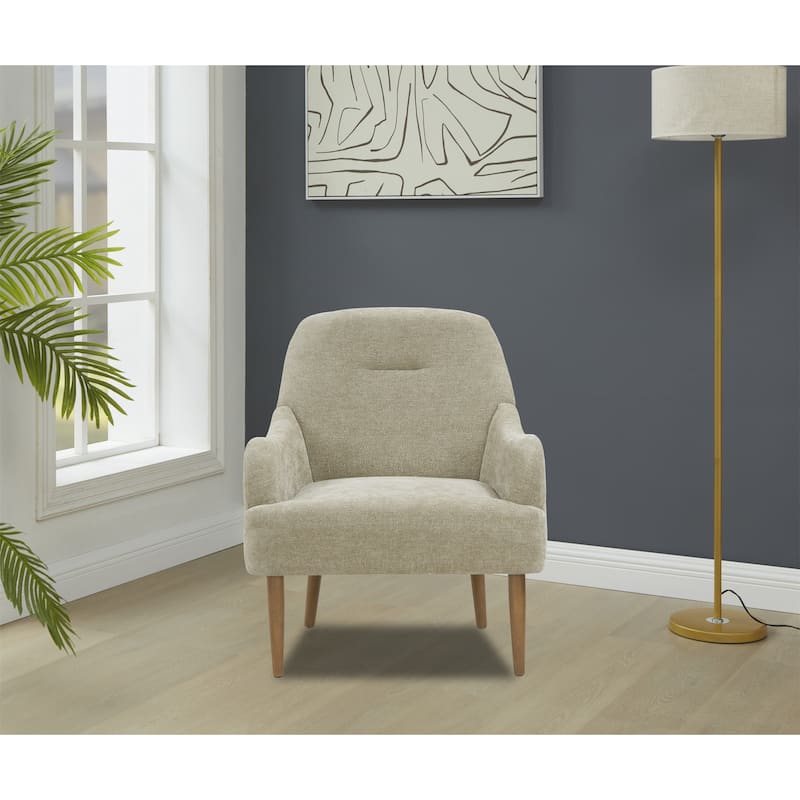 Modern Style Accent Chair - Light Grey