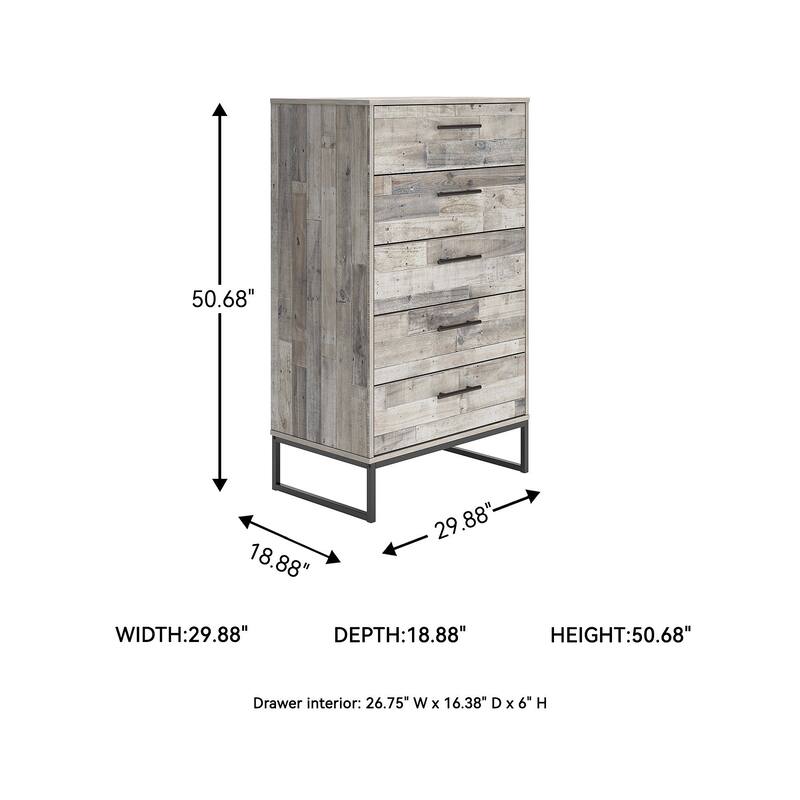 Ashley Furniture Neilsville Whitewash Chest of Drawers
