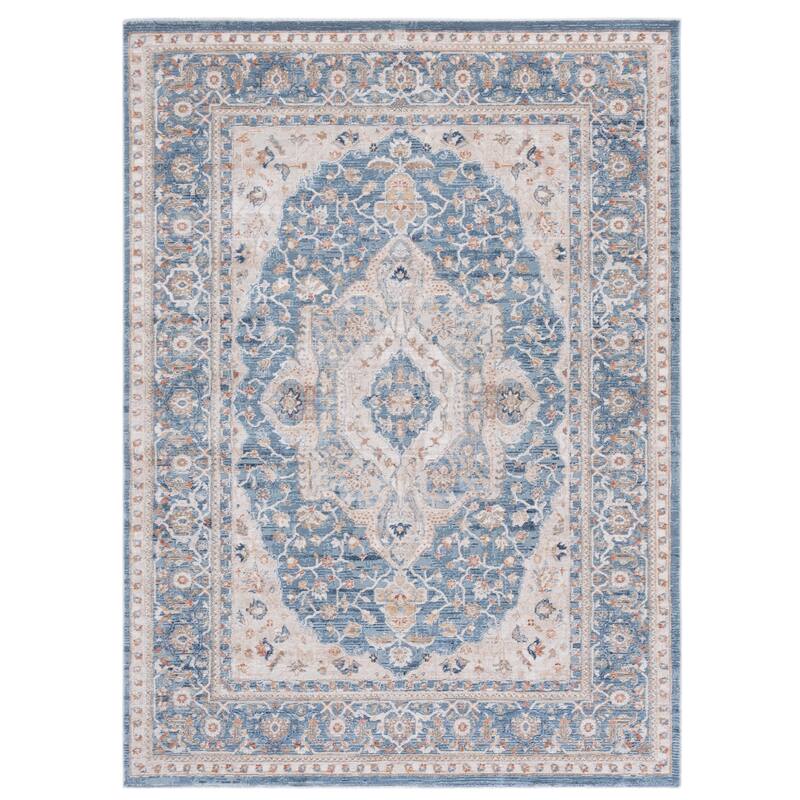 SAFAVIEH Elwood Jeka Modern Abstract Rug - Navy/Beige - 4' x 6'