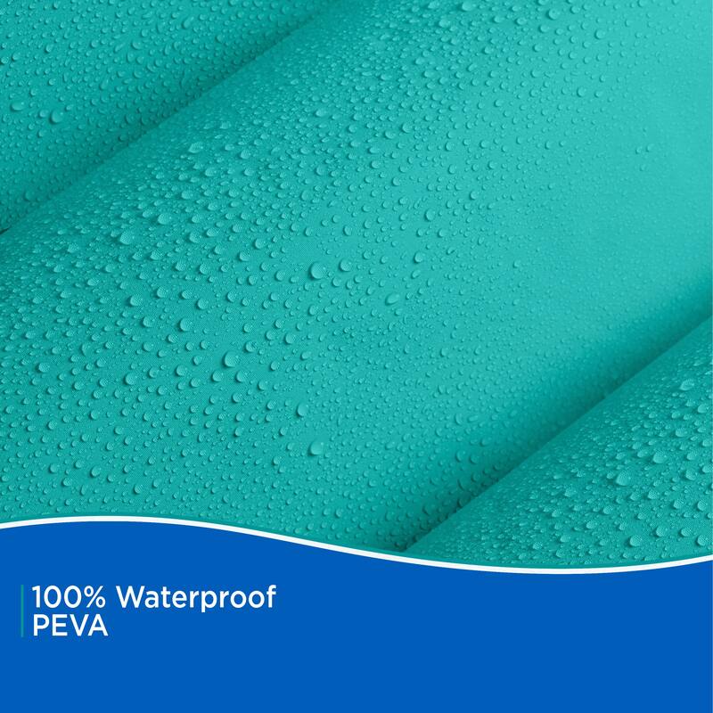 Kenney Lightweight PEVA Shower Curtain Liner and C-Ring Set, 70" W x 72" H