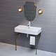 preview thumbnail 37 of 68, Claire Ceramic Console Sink White Basin Gold Legs