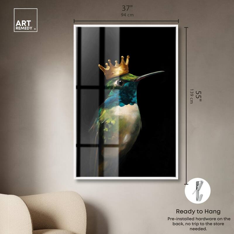 Crowned Azure Bird II Shadowbox by Art Remedy