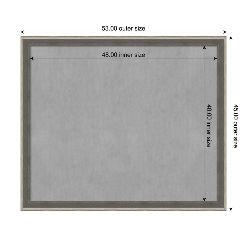 Amanti Art Cottage Grey Silver Framed - 53 x 45 in