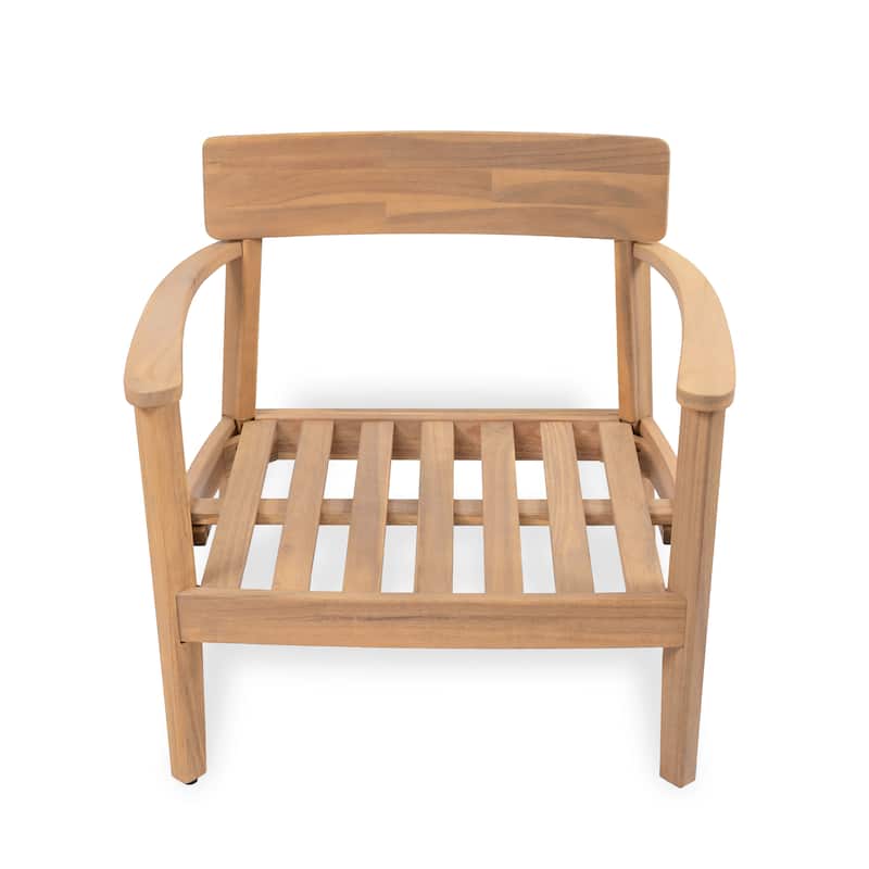Christopher Knight Home - Mitchell Acacia Wood Club Chair with Seat Cushion