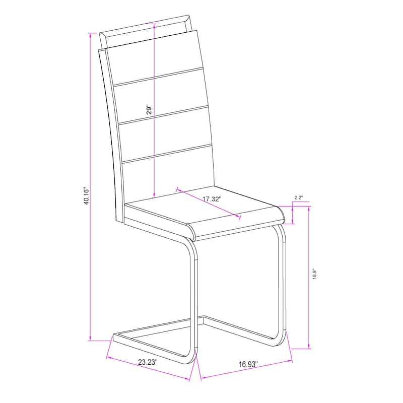 Somette Sara Handle Back Side Chair, Set of 4