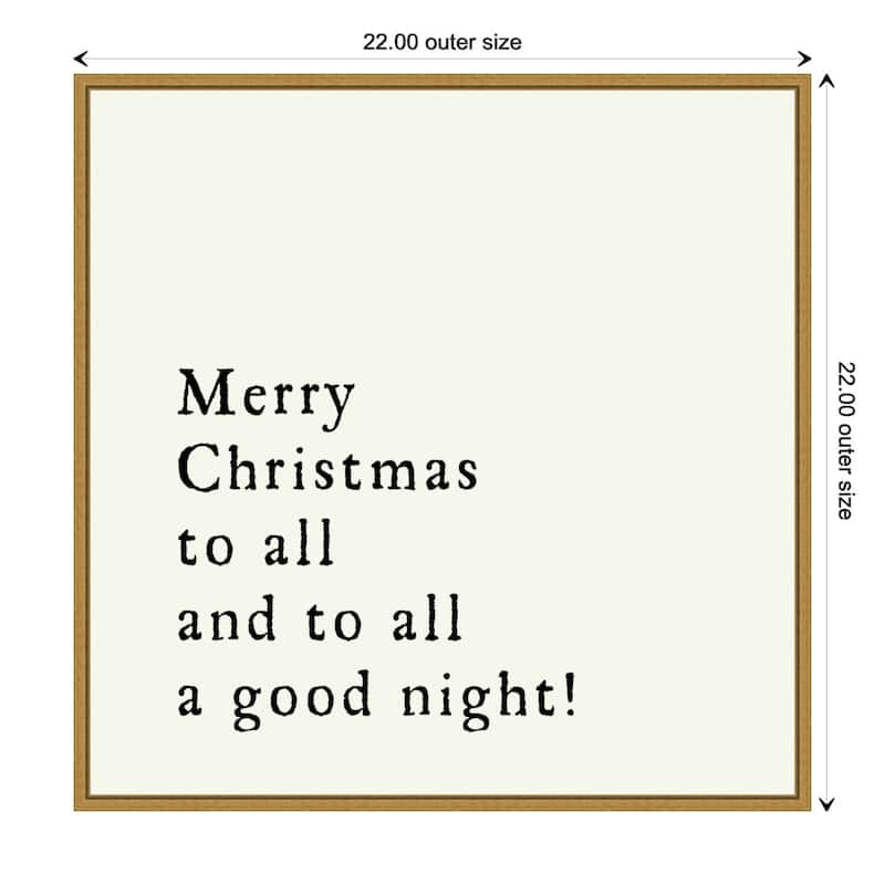 Merry Christmas To All by Amanti Art Portfolio Framed Canvas Wall Art