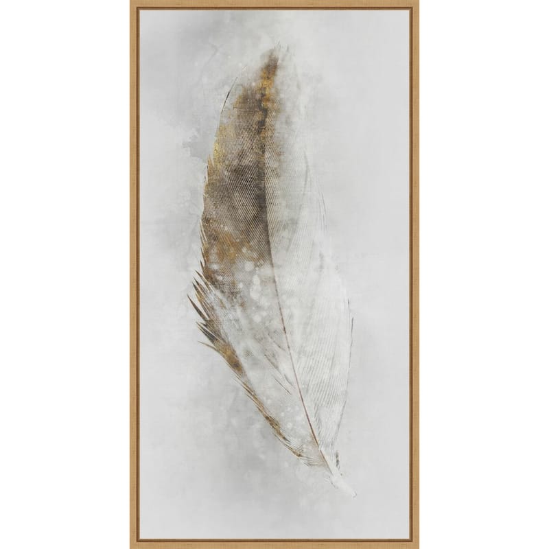Golden Feather II by Ken Roko Framed Canvas Art