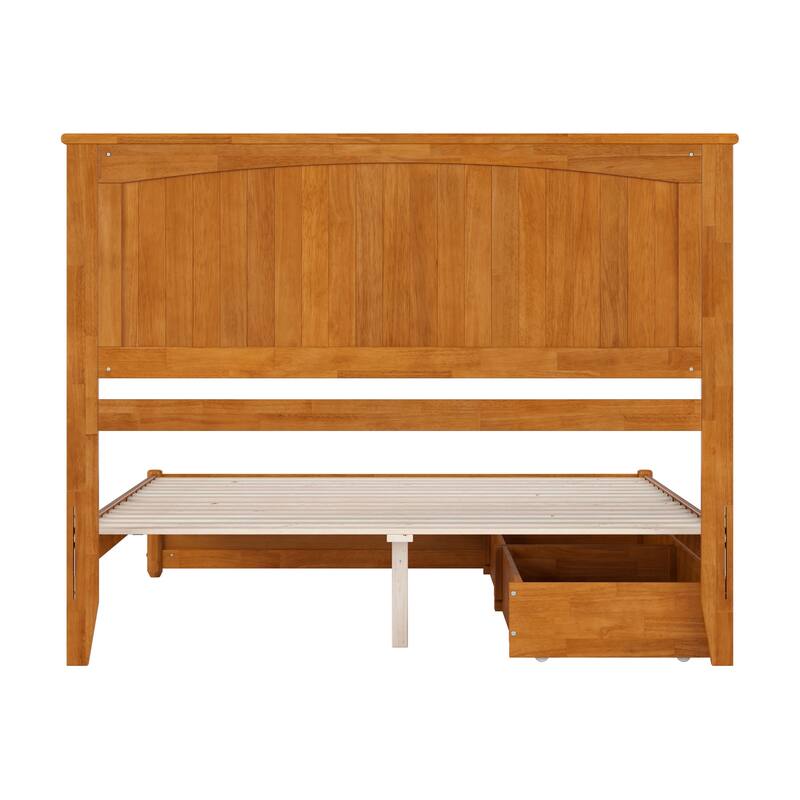 Malta Platform Bed with Panel Footboard and Storage Drawers