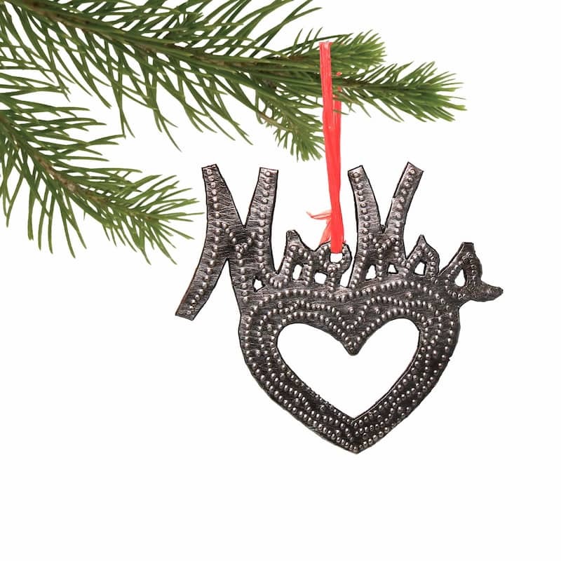 Newlyweds Heart Steel Haitian Metal Drum Ornaments - Set of 2