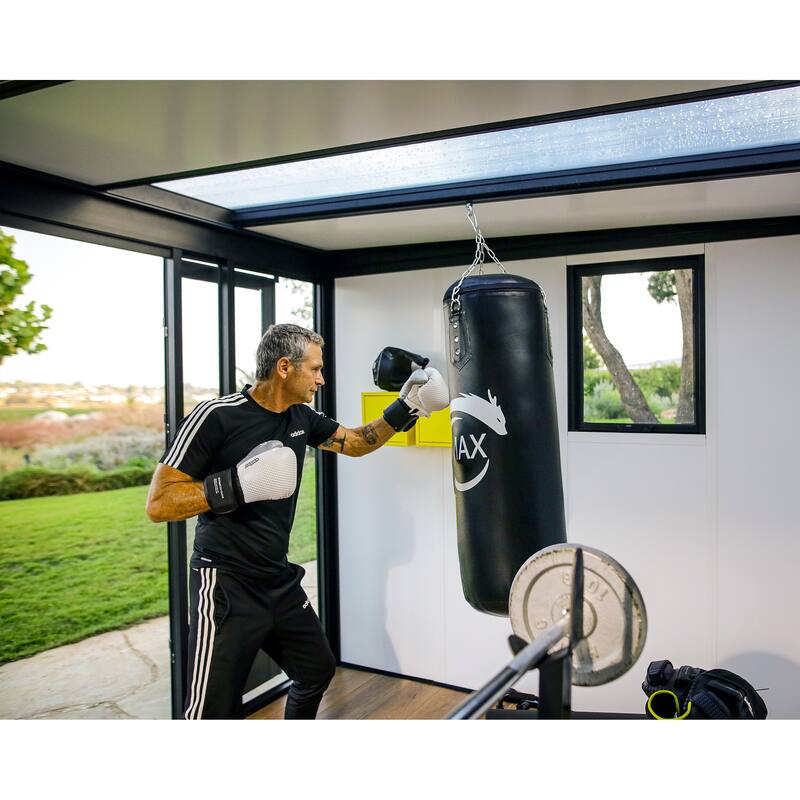 Copenhagen 9 ft. x 11.5 ft. Black Studio Shed and Backyard Office - 11 ft. x 9 ft