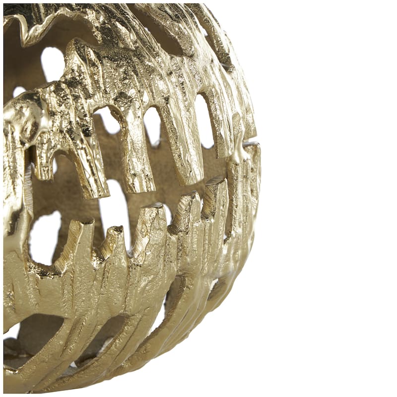 Aluminum Metal Abstract Metallic Cutout Orbs & Vase Filler - Set of 3 Silver or Gold - Roche River Decor