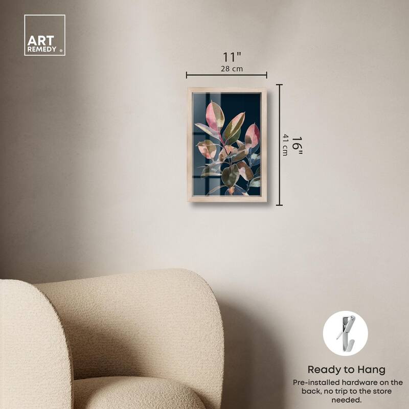 Fuchsia Frond I Shadowbox by Art Remedy