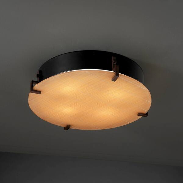 LED Connection Dark Bronze 3form Clips 16 Round Flush-Mount LED Connection Dark Bronze 3form Clips 16 Round Flush-Mount