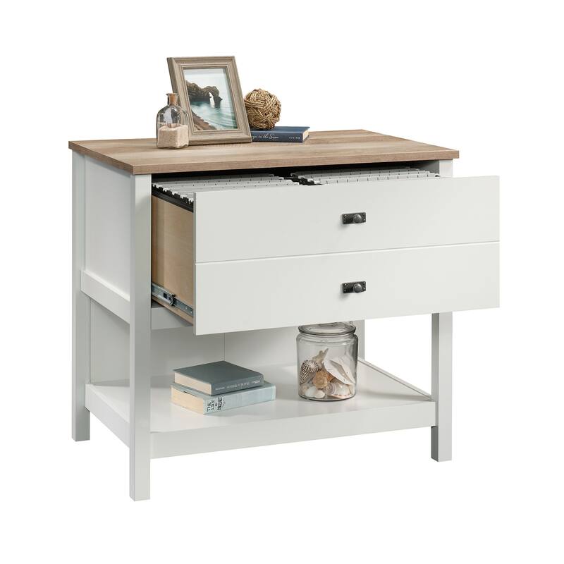 Engineered Wood Coastal Lateral File with Lower Shelf