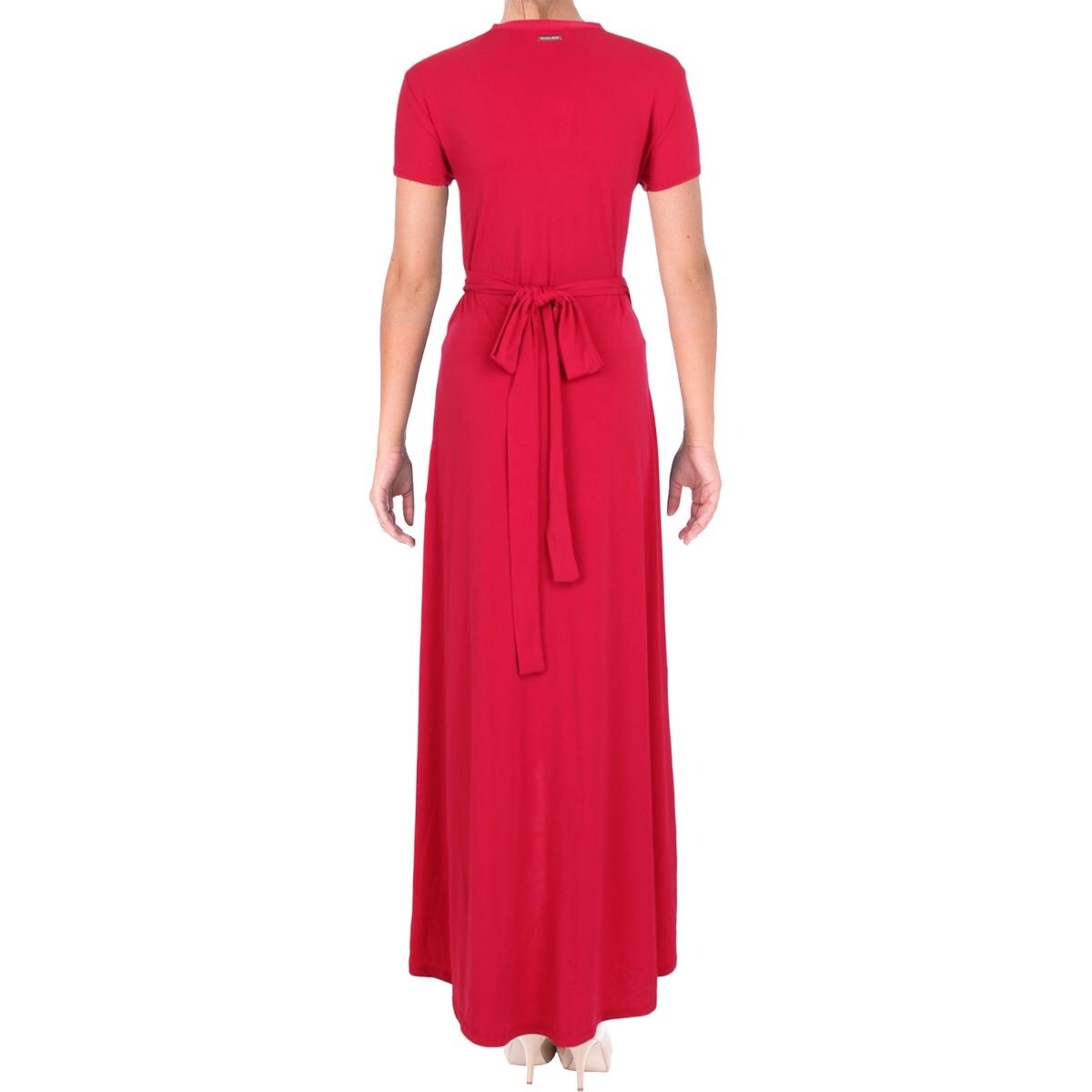 michael kors high low wrap dress