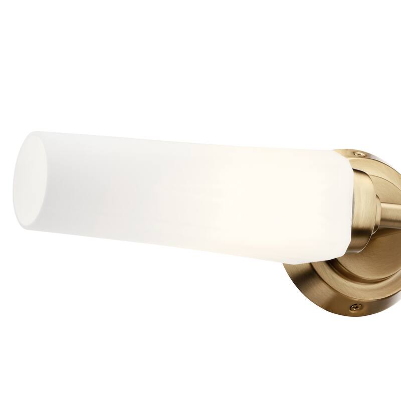 Kichler Lighting Truby 20.75 in. 2-Light Champagne Bronze Vanity Light with Satin Etched Cased Opal Glass