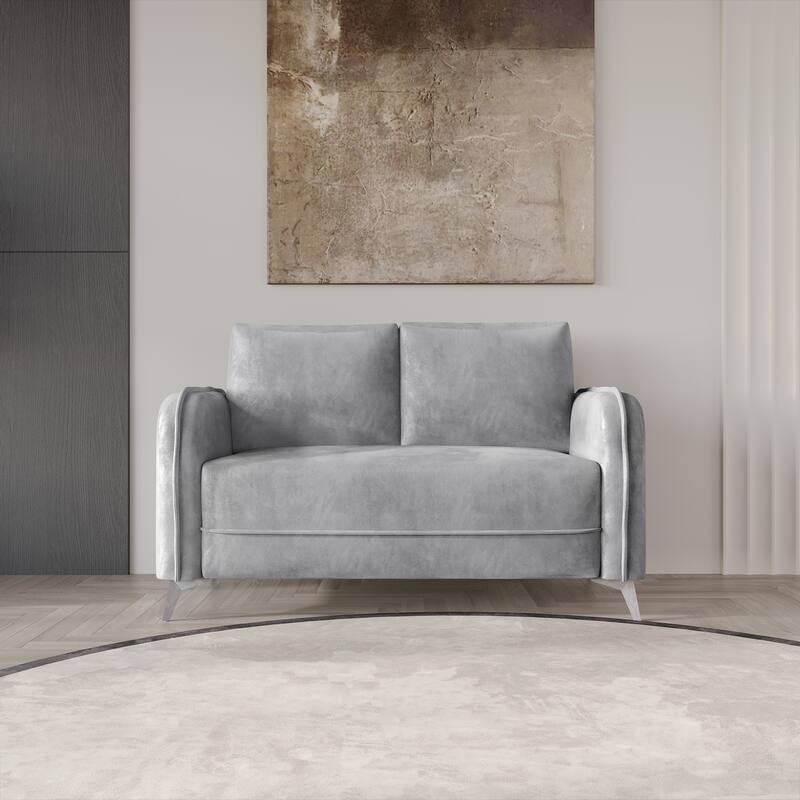 CraftPorch Luxurious Velvet Upholstered Loveseat - N/A