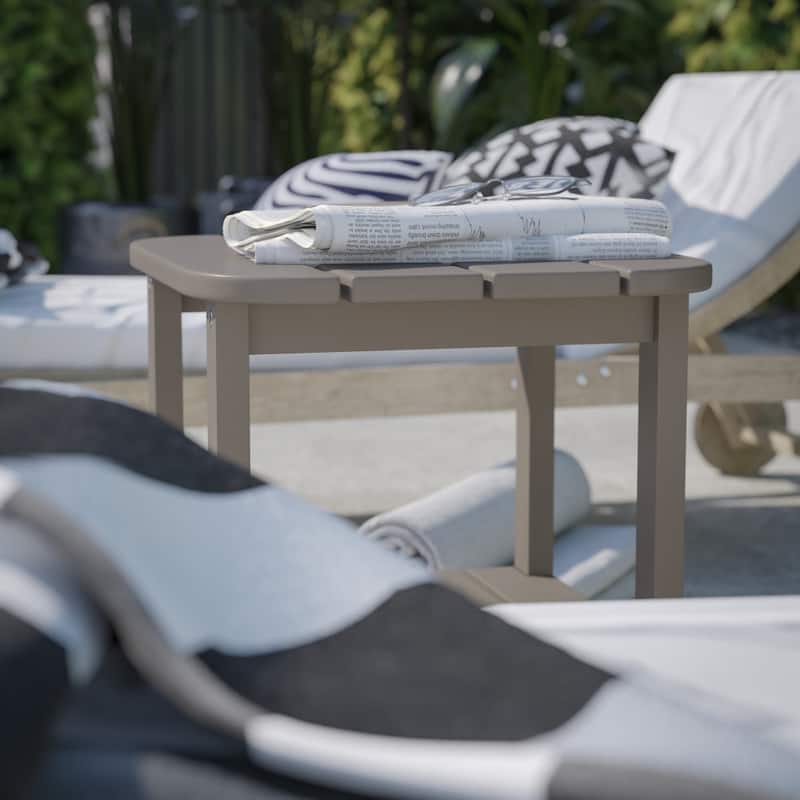 Commercial Grade All-Weather Adirondack Style Patio Side Table