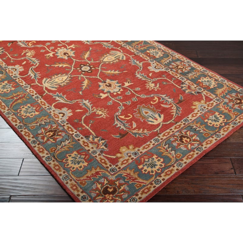 Artistic Weavers Coliseum Hand Tufted Traditional Border Wool Area Rug