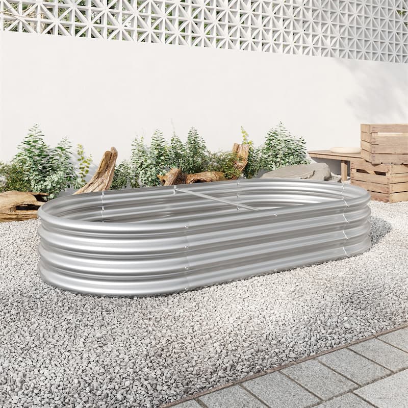 4x2x1FT Raised Garden Bed Kit,Galvanized Planter Raised Garden Beds
