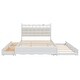 preview thumbnail 11 of 15, Chic Wooden Platform Bed with Dual Drawers and USB Ports for Optimal Functionality