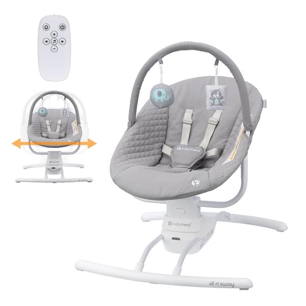 slide 2 of 5, Baby Trend Sit N' Sway Portable Swing, Dash Grey
