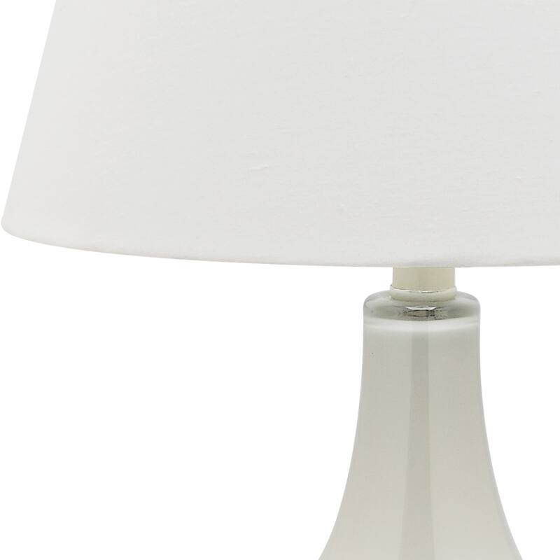 SAFAVIEH Lighting Shanda 24-inch Gourd Glass White Table Lamp (Set of 2) - 14"x14"x24" - 14Wx14Dx24H