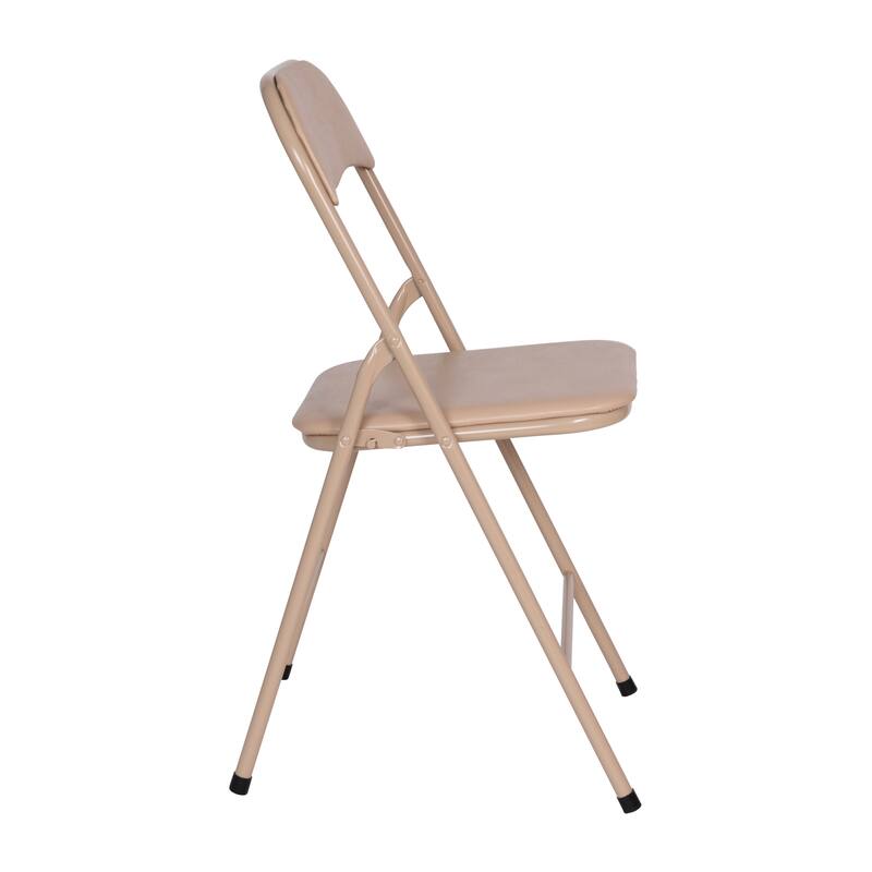 5 Piece Folding Card Table and Chair Set with Upholstered Table Top - 33.5"W x 33.5"D x 27.75"H