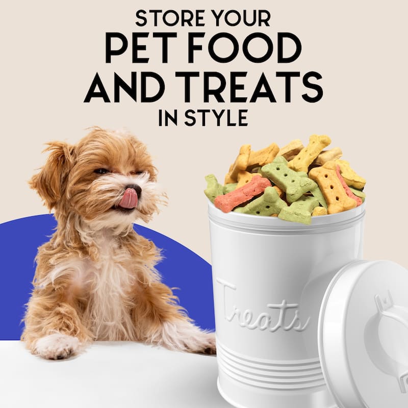 Amici Home Retro Treats Storage Canister With Lid for Pet Food