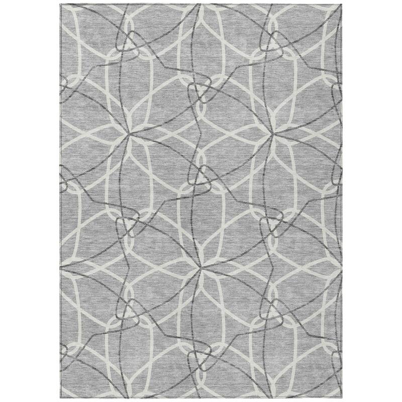 HomeRoots Geometric Modern Rectangle Outdoor Rug