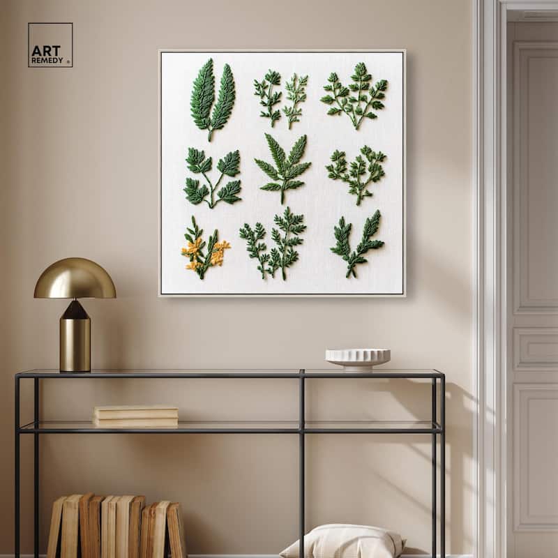 Stitched Sprout I Canvas by Art Remedy