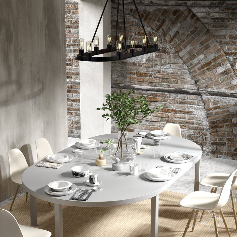 Hunter Saddlewood 10-Light Chandelier Ceiling Light - Dining Room, Island - Industrial, Modern Farmhouse, Transitional