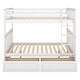 preview thumbnail 19 of 40, Bunk Bed, Solid Wood Bunk Bed Frame with 2 Storage Drawers, Convertible Bunk Bed Can be Converted Into 2 Daybeds