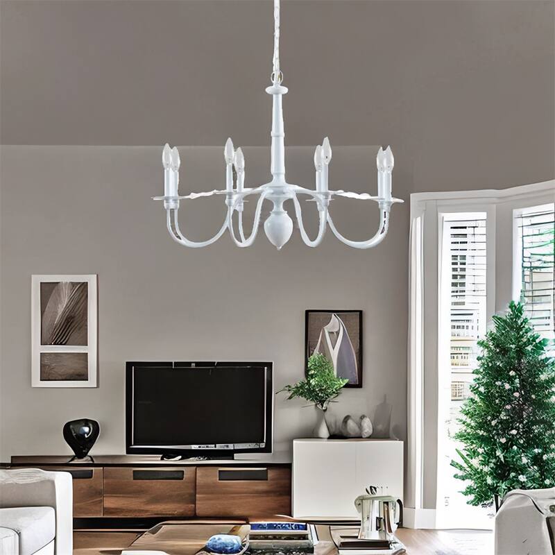 8-Light Candelabra Metal Chandelier