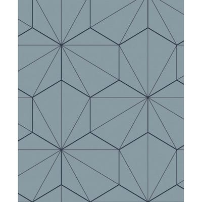 Seabrook Designs Hedron Geometric Non-Woven Unpasted Wallpaper