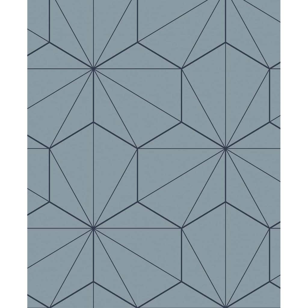 Seabrook Designs Hedron Geometric Non-Woven Unpasted Wallpaper