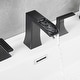 preview thumbnail 6 of 34, Double Handle Three-Hole Bath Waterfall Faucet with Drain