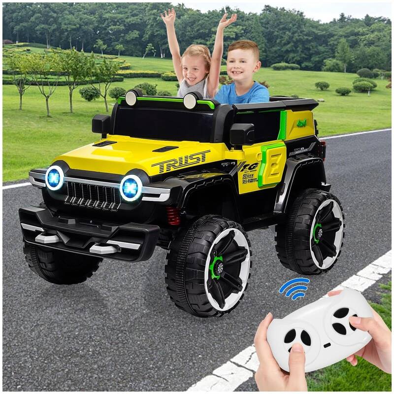 12V Kids Ride-On Truck, Battery Powered Electric Car with Remote Control