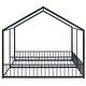 preview thumbnail 4 of 7, Kids and Baby Twin Size Metal House Platform Beds,Two Shared Beds For Home