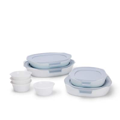 Rubbermaid DuraLite Glass Bakeware, 12-Piece Set with Lids