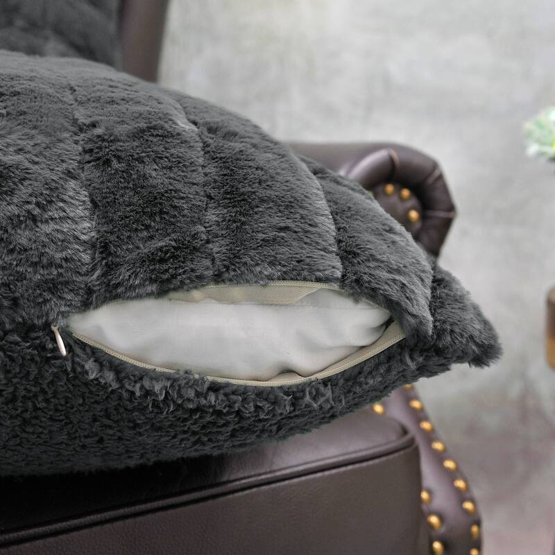 Serenta SuperMink Solid Color Throw Pillow Shell Cushion Cover Set