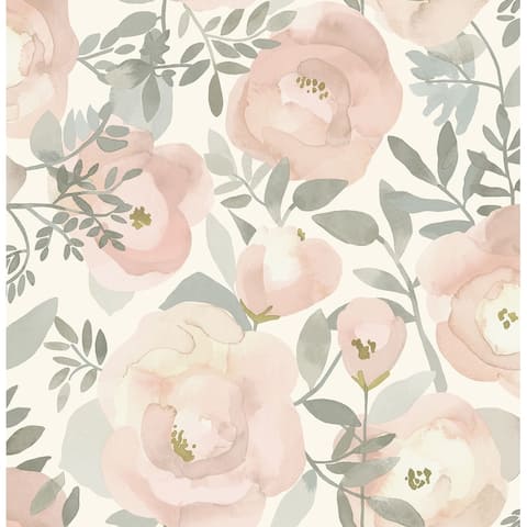 Rose Peachy Keen Peel & Stick Wallpaper - 216in x 20.5in x 0.025in