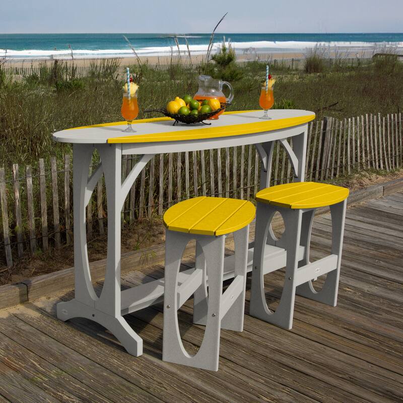Shoreline Surfboard 3-Piece Bar Height Balcony Set